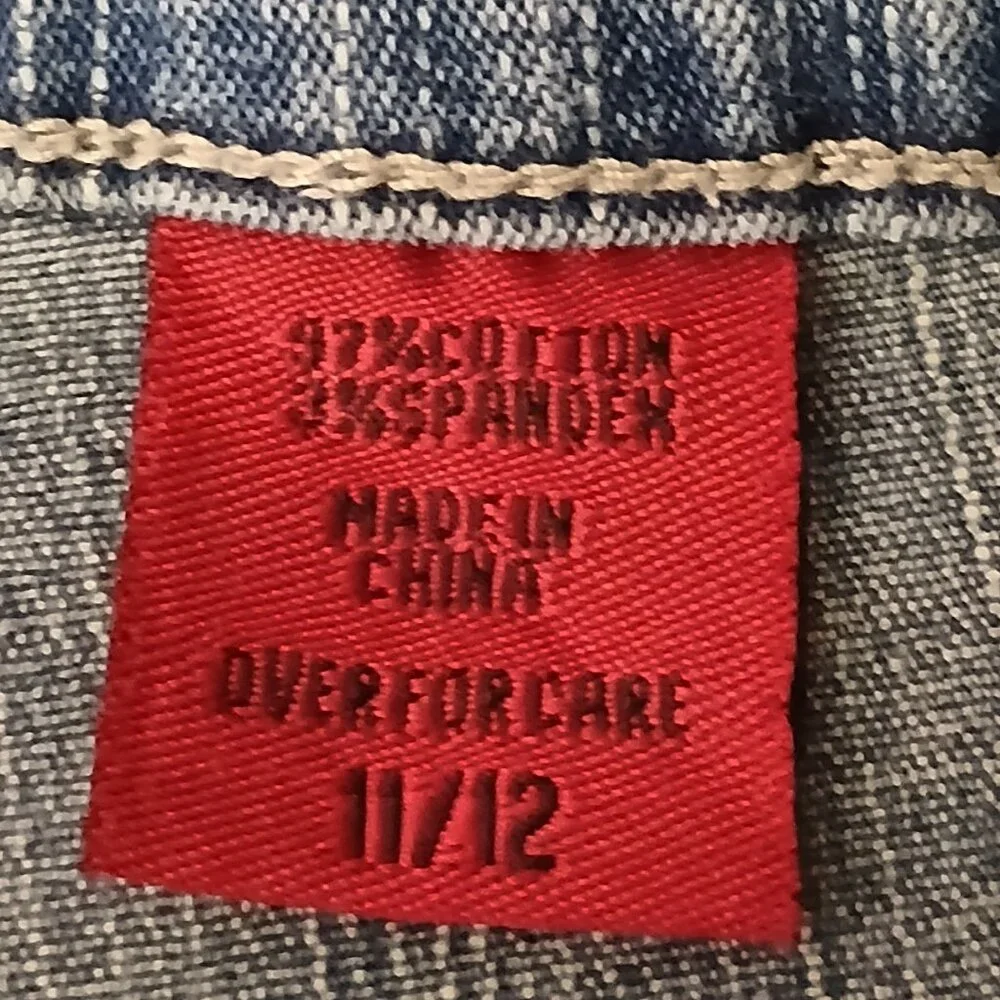 Jane Doe Vintage Jean Skirt 11 12 High Rise Fitted Straight Slit Denim Stretch